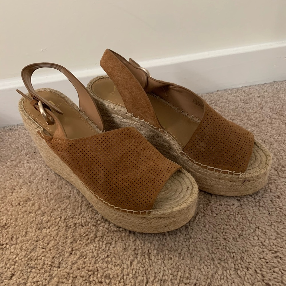 Marc Fischer Perforated suede wedge